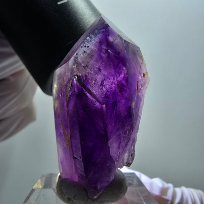 Enhydro Skelett Phantom Amethyst Spitze, 1x Blase Goboboseb, Namibia 41*25*20mm