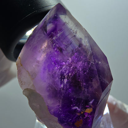 Enhydro Skelett Phantom Amethyst Spitze, 1x Blase Goboboseb, Namibia 41*25*20mm