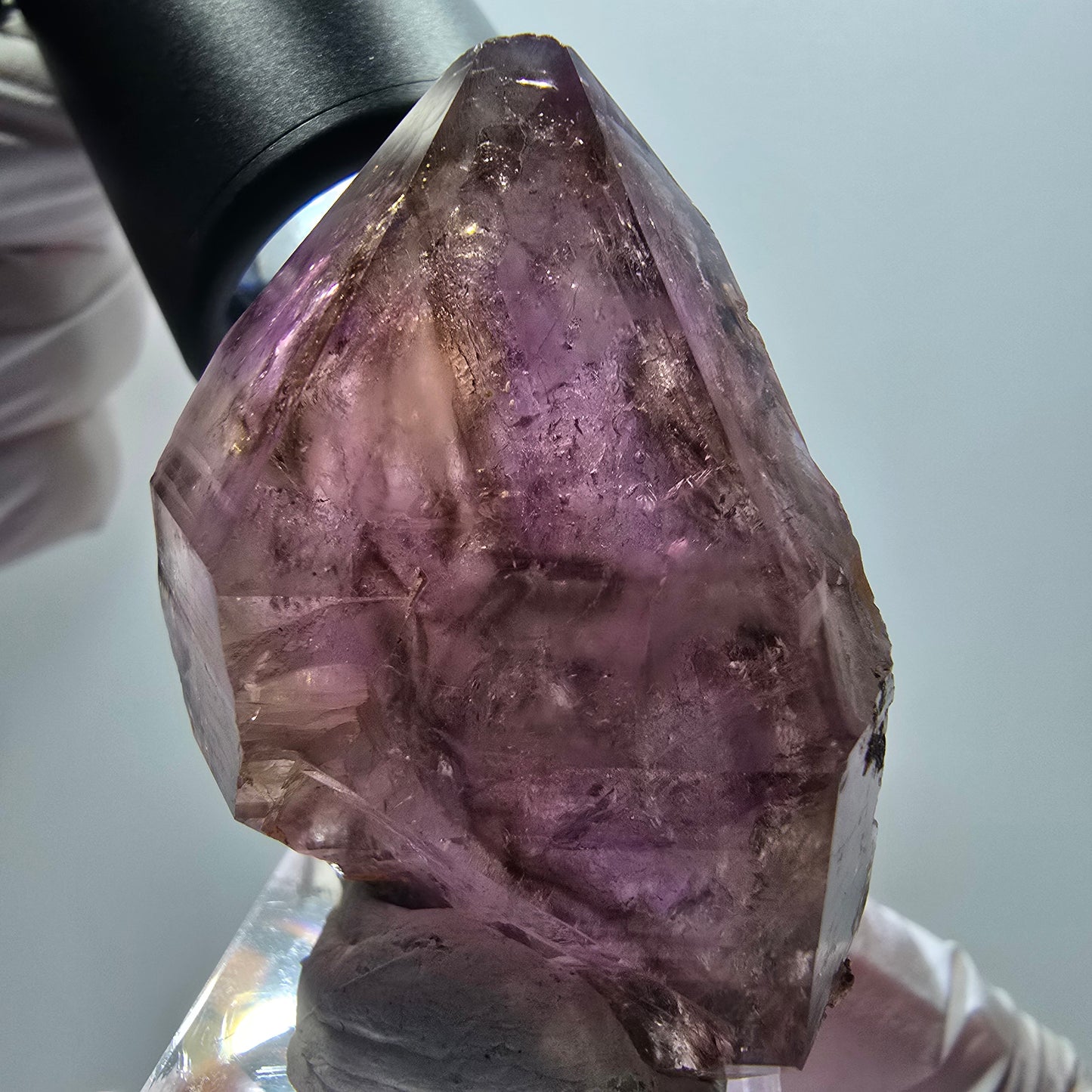 Enhydro Skelett Phantom Amethyst Zepter, 4x Blase Goboboseb, Namibia 49*35*25mm
