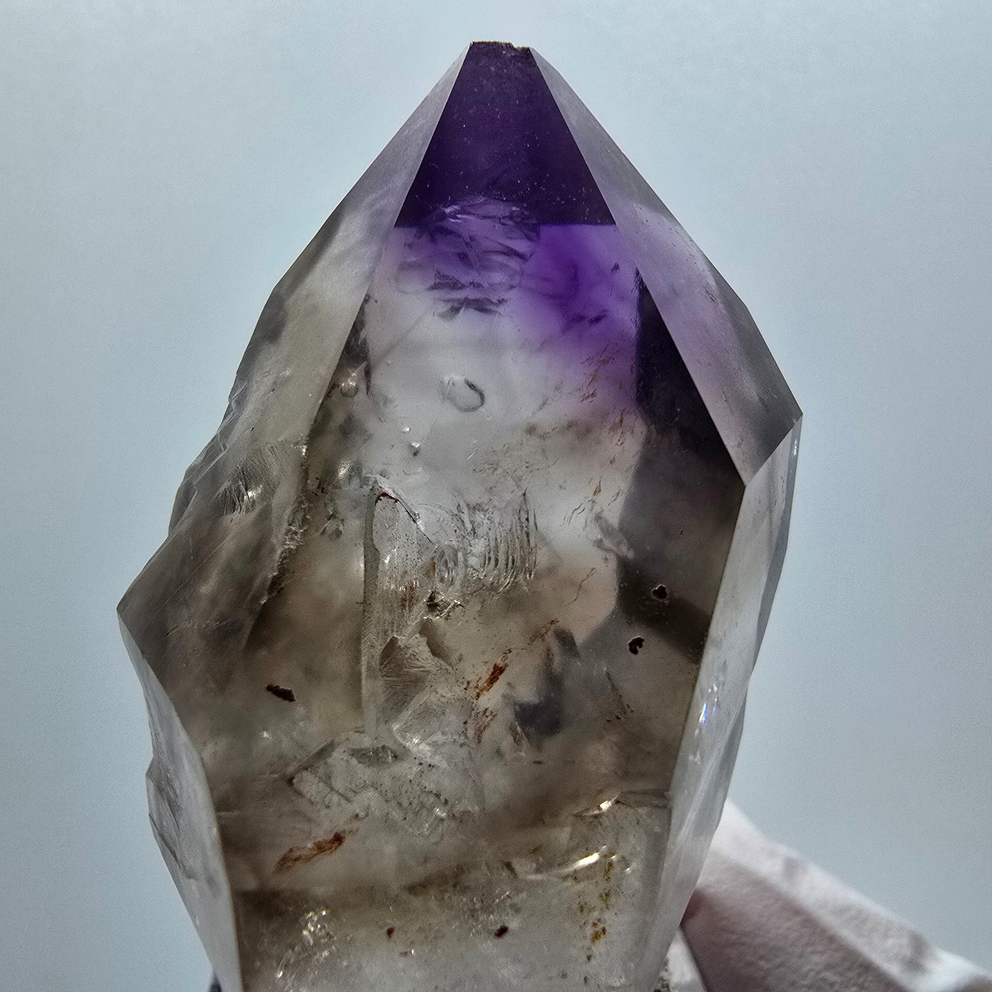 Enhydro Skelett Phantom Amethyst Zepter, 4x Blase Goboboseb, Namibia 52*30*25mm