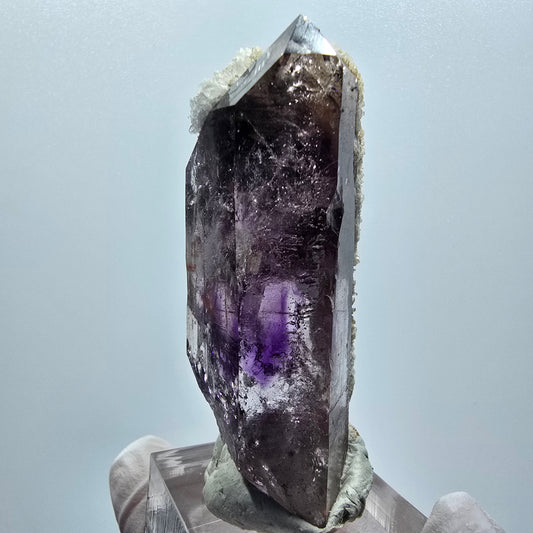 Enhydro Skelett Phantom Amethyst, Calcit, 1x Blase Goboboseb, Namibia 60*32*25mm
