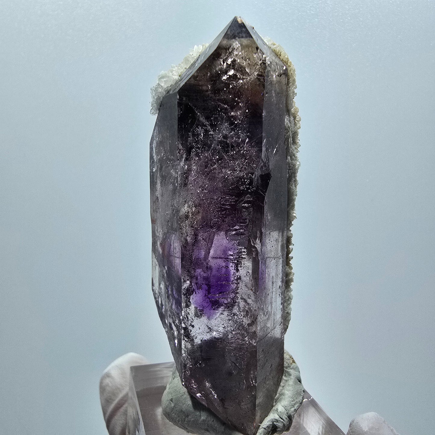 Enhydro Skelett Phantom Amethyst, Calcit, 1x Blase Goboboseb, Namibia 60*32*25mm