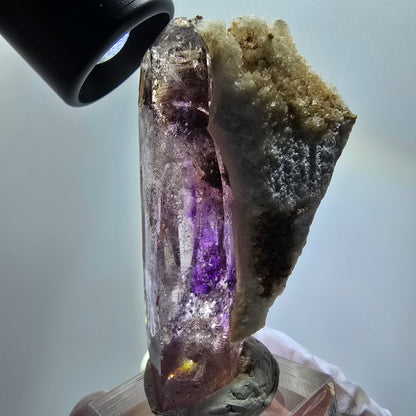 Enhydro Skelett Phantom Amethyst, Calcit, 1x Blase Goboboseb, Namibia 60*32*25mm