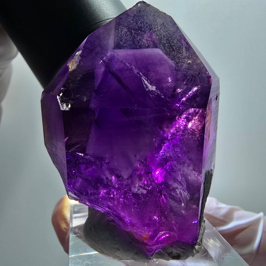 Seltene Skelett Phantom Amethyst Spitze Goboboseb, Namibia 46*36*29mm