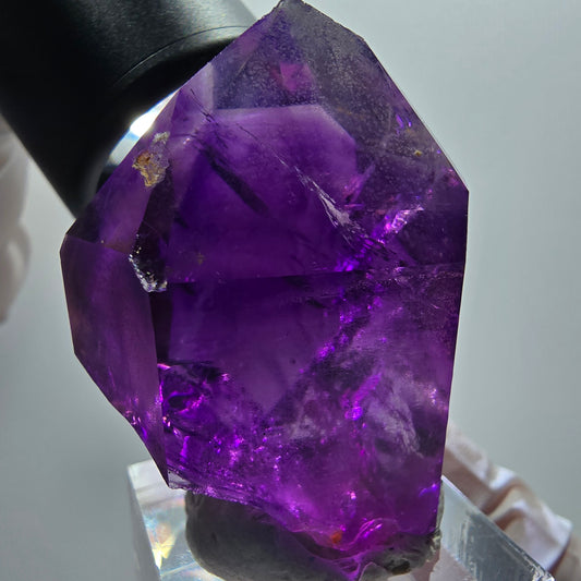 Seltene Skelett Phantom Amethyst Spitze Goboboseb, Namibia 46*36*29mm