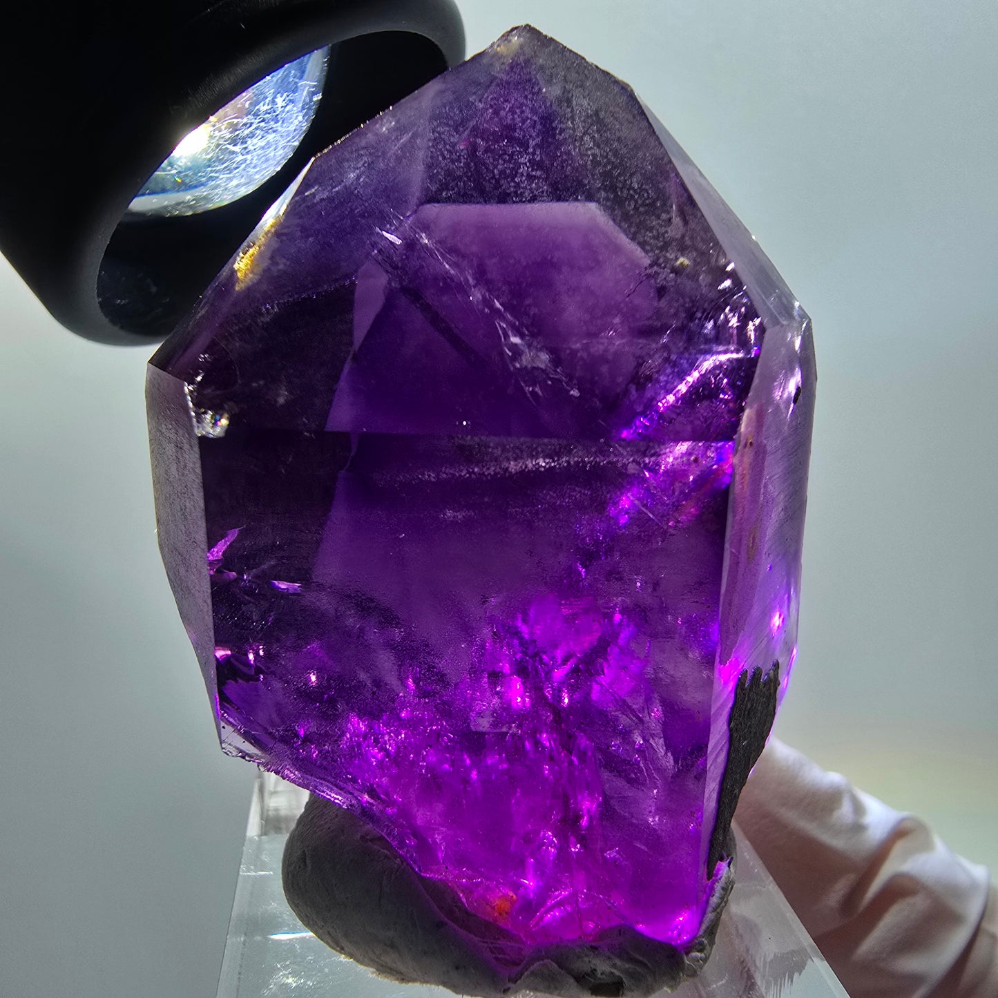 Seltene Skelett Phantom Amethyst Spitze Goboboseb, Namibia 46*36*29mm