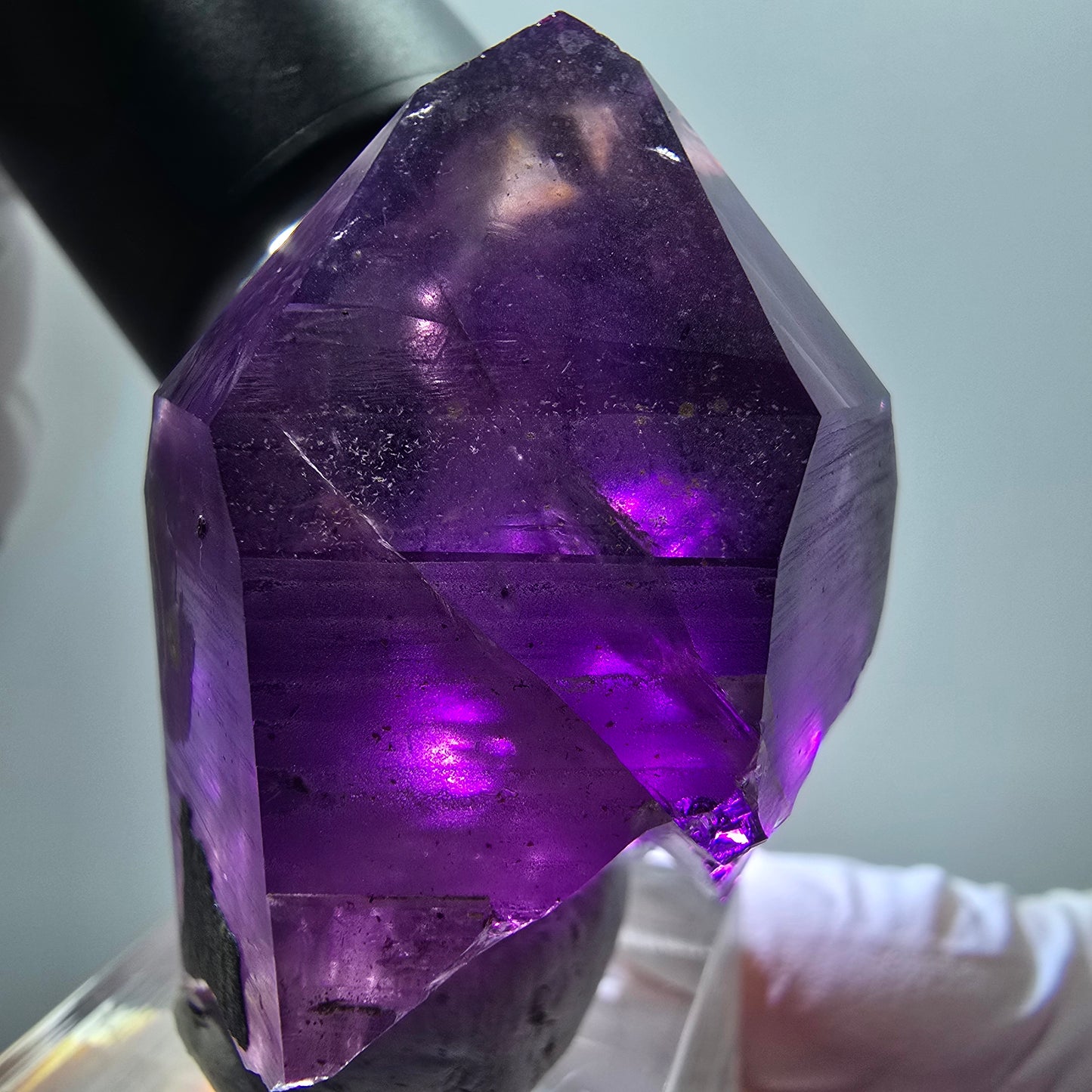 Seltene Skelett Phantom Amethyst Spitze Goboboseb, Namibia 46*36*29mm