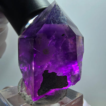 Seltene Skelett Phantom Amethyst Spitze Goboboseb, Namibia 46*36*29mm