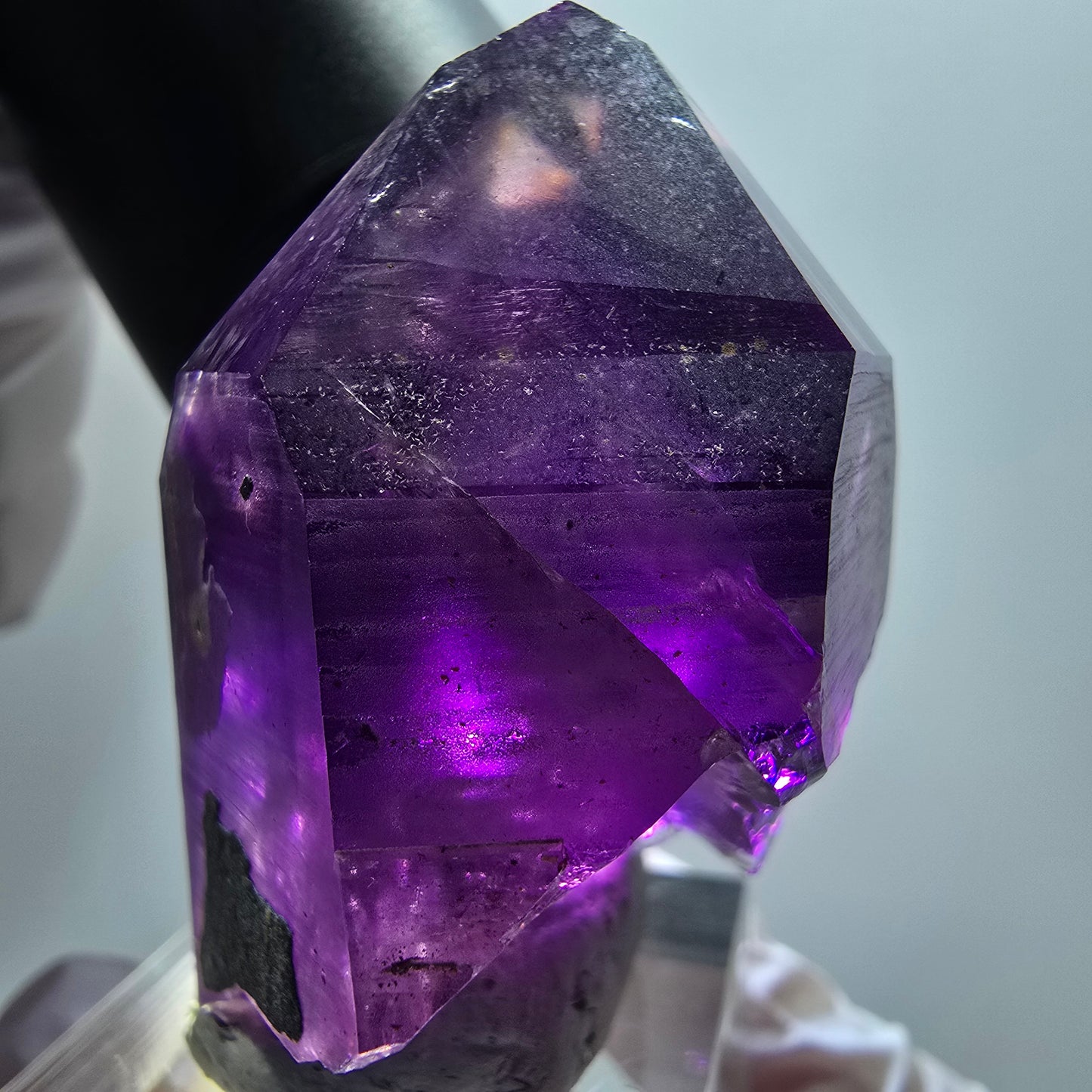 Seltene Skelett Phantom Amethyst Spitze Goboboseb, Namibia 46*36*29mm