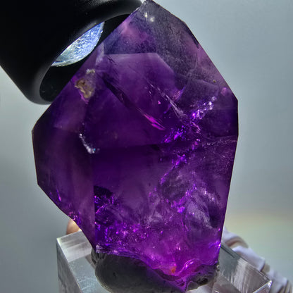 Seltene Skelett Phantom Amethyst Spitze Goboboseb, Namibia 46*36*29mm
