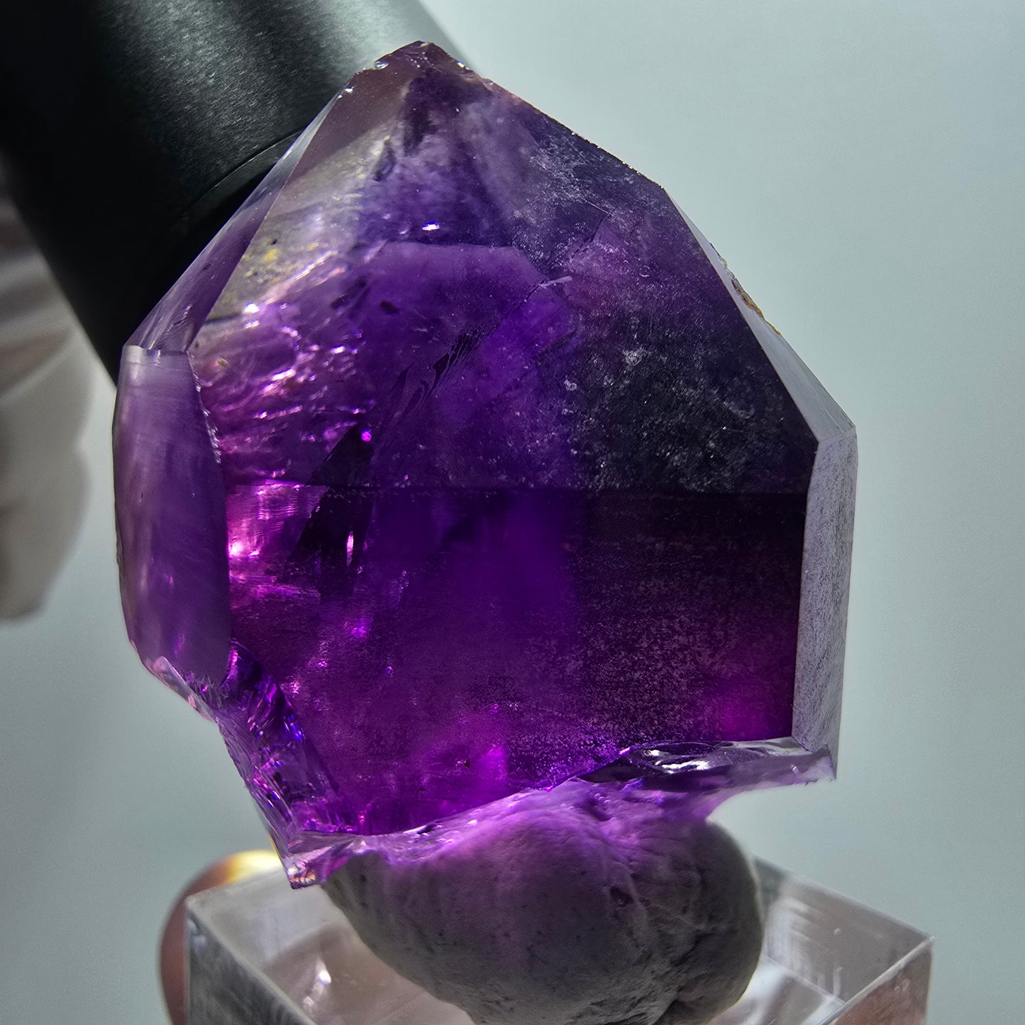Seltene Skelett Phantom Amethyst Spitze Goboboseb, Namibia 46*36*29mm