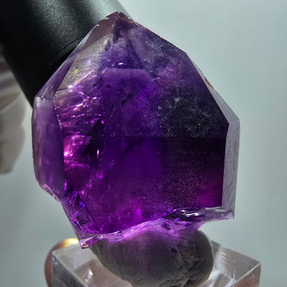 Seltene Skelett Phantom Amethyst Spitze Goboboseb, Namibia 46*36*29mm