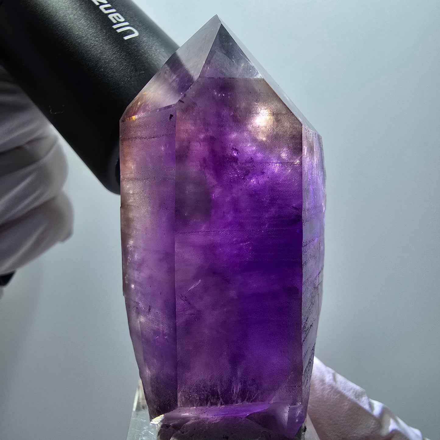 Seltene Skelett Phantom Amethyst Spitze Goboboseb, Namibia 61*36*26mm