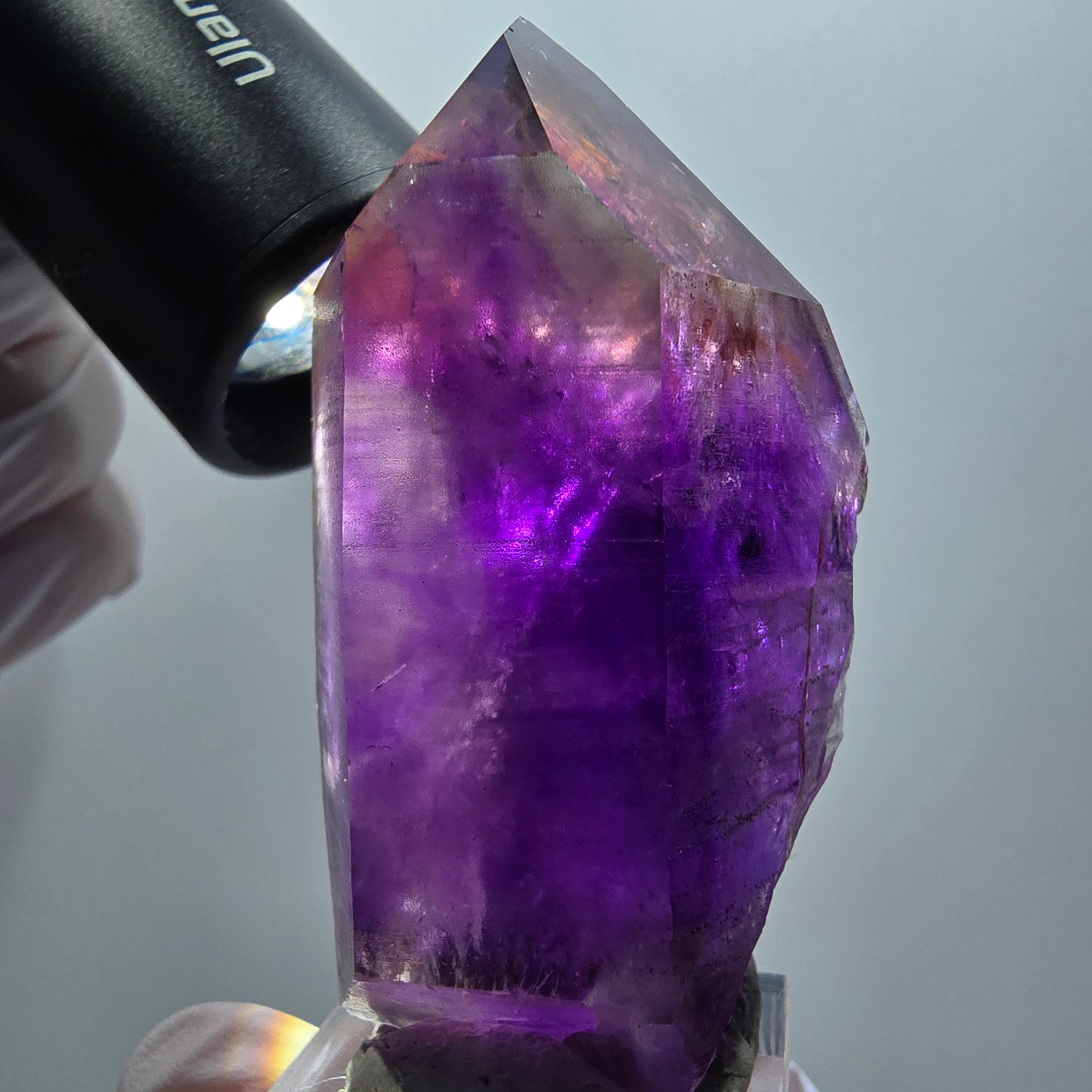 Seltene Skelett Phantom Amethyst Spitze Goboboseb, Namibia 61*36*26mm