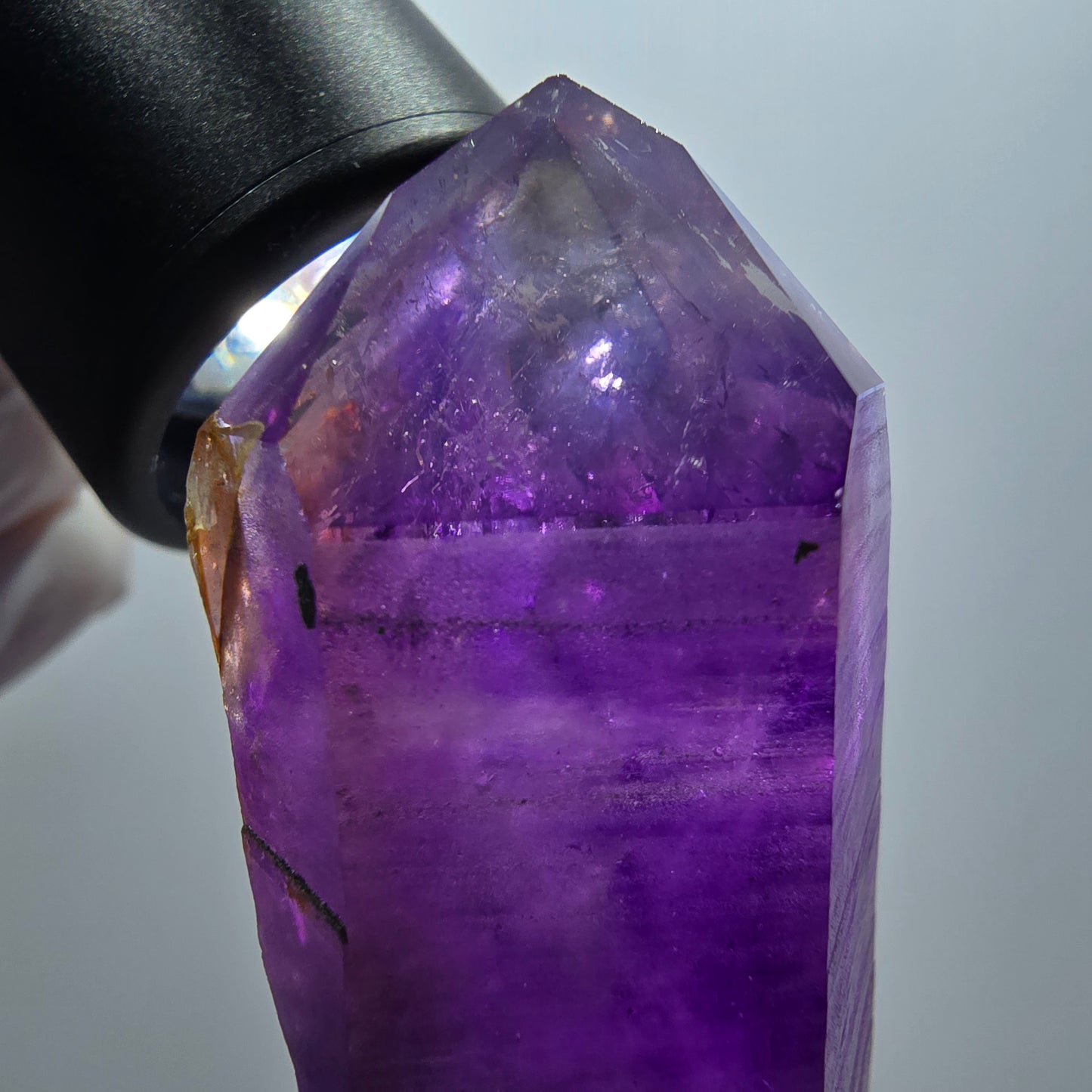 Seltene Skelett Phantom Amethyst Spitze Goboboseb, Namibia 61*36*26mm