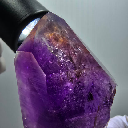 Seltene Skelett Phantom Amethyst Spitze Goboboseb, Namibia 61*36*26mm