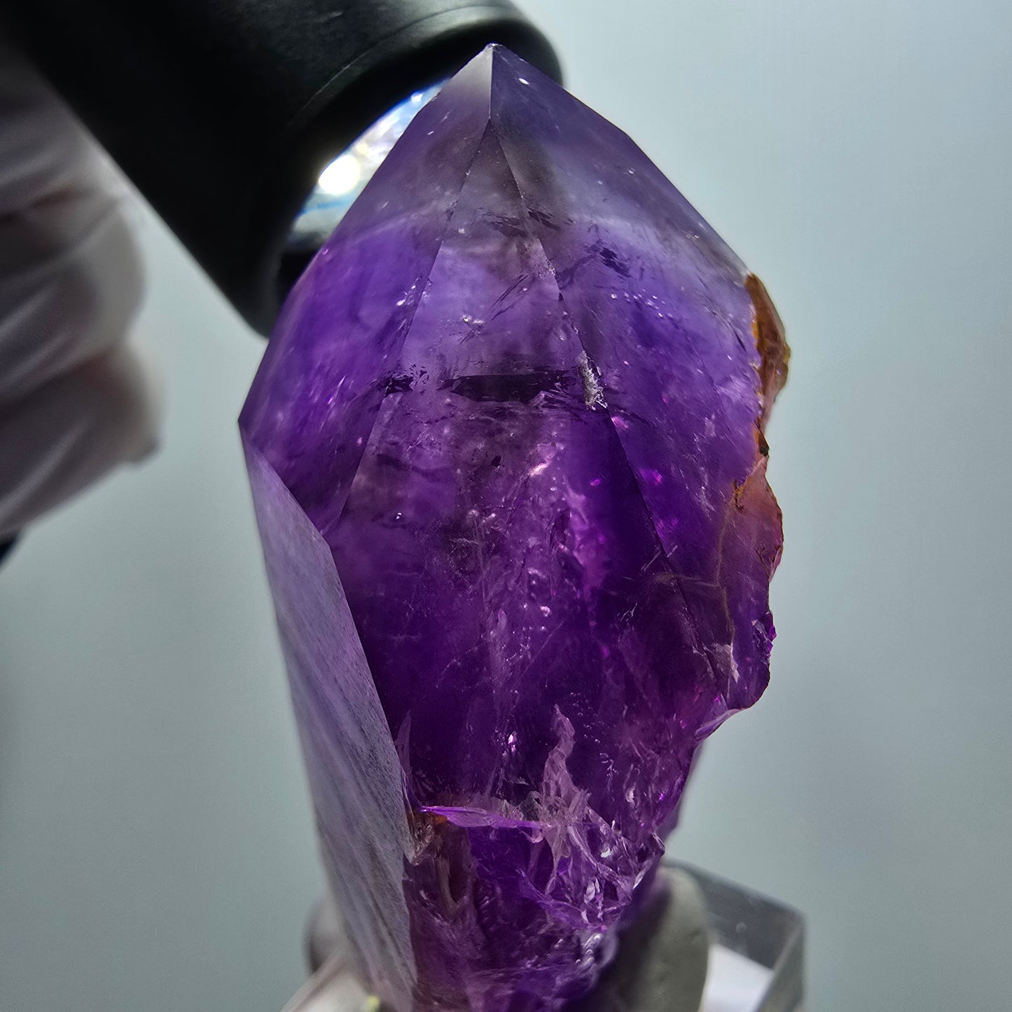 Seltene Skelett Phantom Amethyst Spitze Goboboseb, Namibia 61*36*26mm