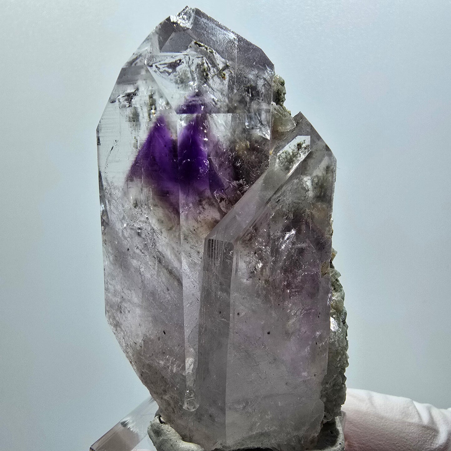 Lemurian Phantom Amethyst, Prehnit Streep Mine, Goboboseb, Namibia 62*37*23mm