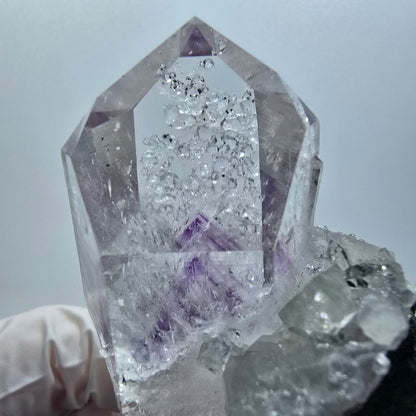 Enhydro Phantom Amethyst , Analcim, Calcit Streep Mine, Goboboseb, Namibia 58*40*35mm