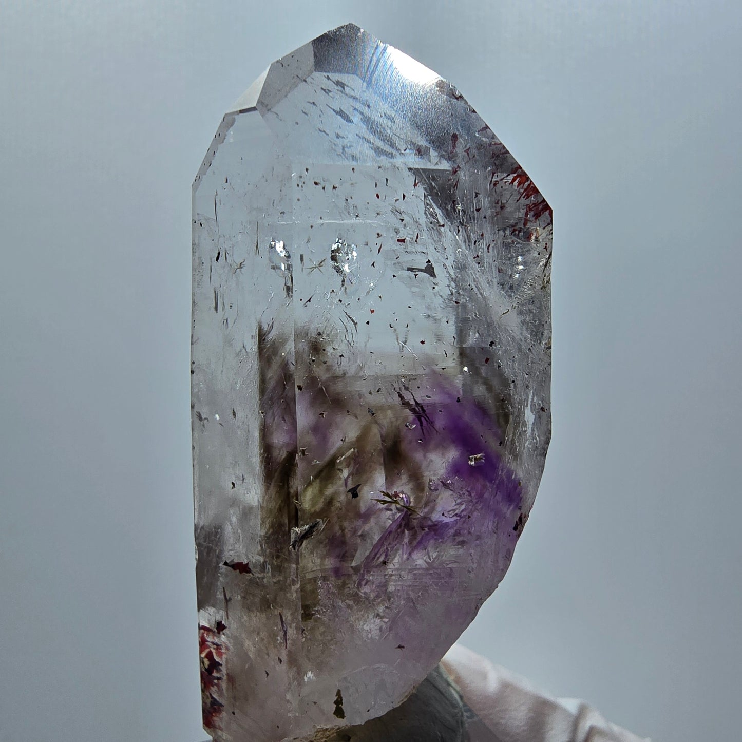 Enhydro Harlekin Phantom Amethyst Zepter Streep Mine, Goboboseb, Namibia 63*29*18mm