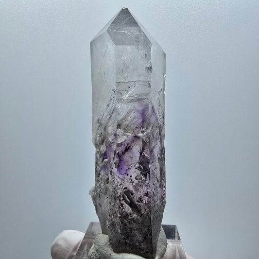 Enhydro Harlekin Phantom Amethyst, Prehnit, 3x Blase Streep Mine Gobo. Namibia 71*22*17mm