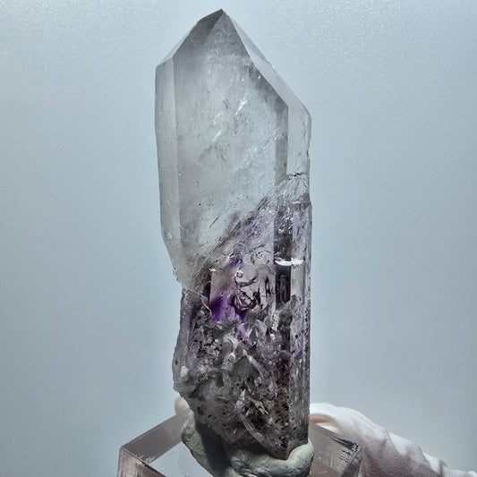 Enhydro Harlekin Phantom Amethyst, Prehnit, 3x Blase Streep Mine Gobo. Namibia 71*22*17mm