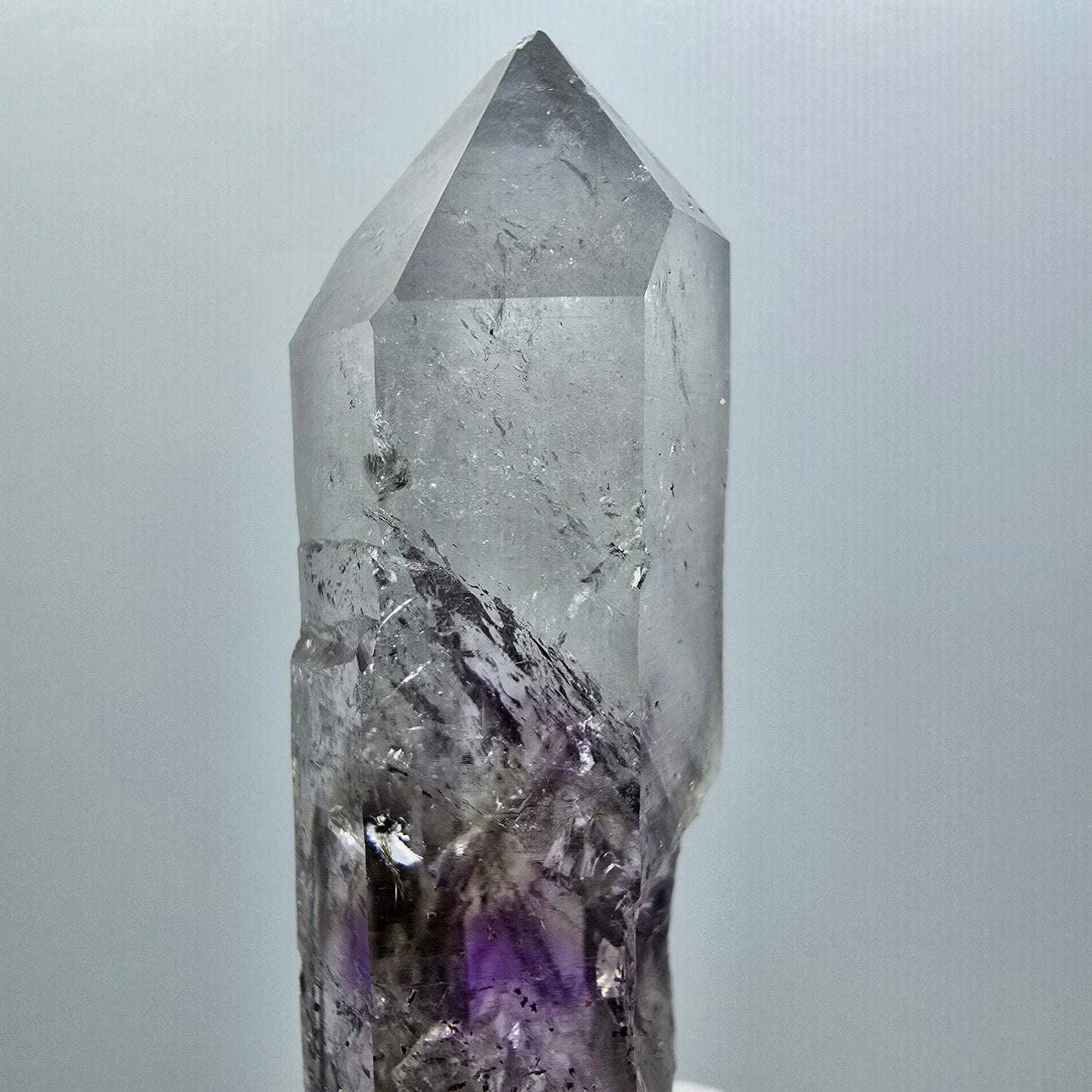 Enhydro Harlekin Phantom Amethyst, Prehnit, 3x Blase Streep Mine Gobo. Namibia 71*22*17mm