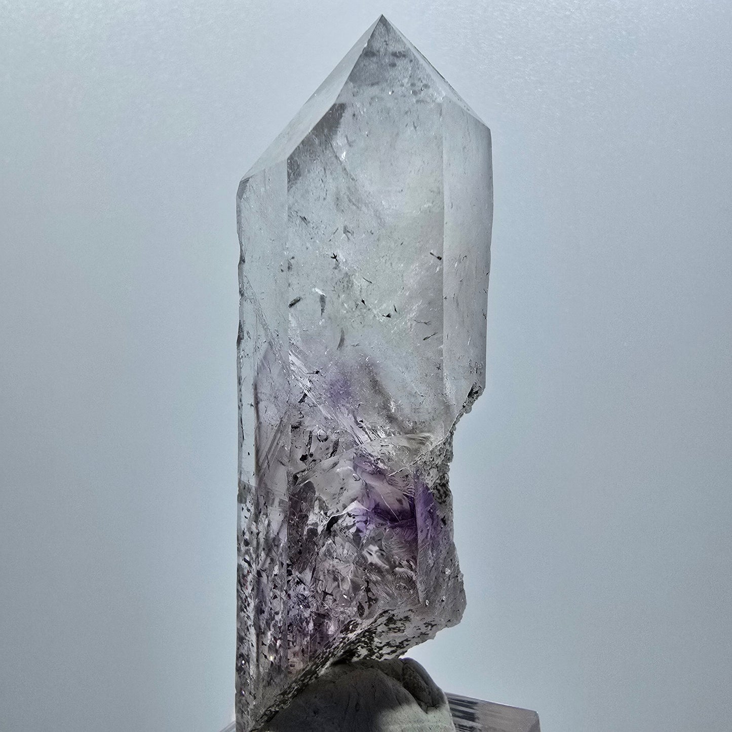 Enhydro Harlekin Phantom Amethyst, Prehnit, 3x Blase Streep Mine Gobo. Namibia 71*22*17mm