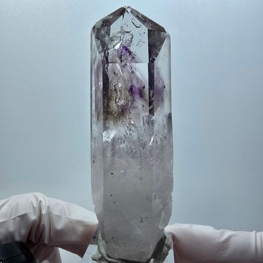 Enhydro Phantom Amethyst mit Prehnit, 2x Blase Streep Mine, Goboboseb, Namibia 78*28*25mm