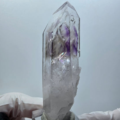 Enhydro Phantom Amethyst mit Prehnit, 2x Blase Streep Mine, Goboboseb, Namibia 78*28*25mm