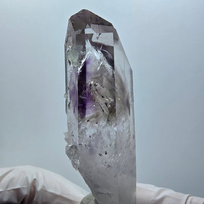 Enhydro Phantom Amethyst mit Prehnit, 2x Blase Streep Mine, Goboboseb, Namibia 78*28*25mm