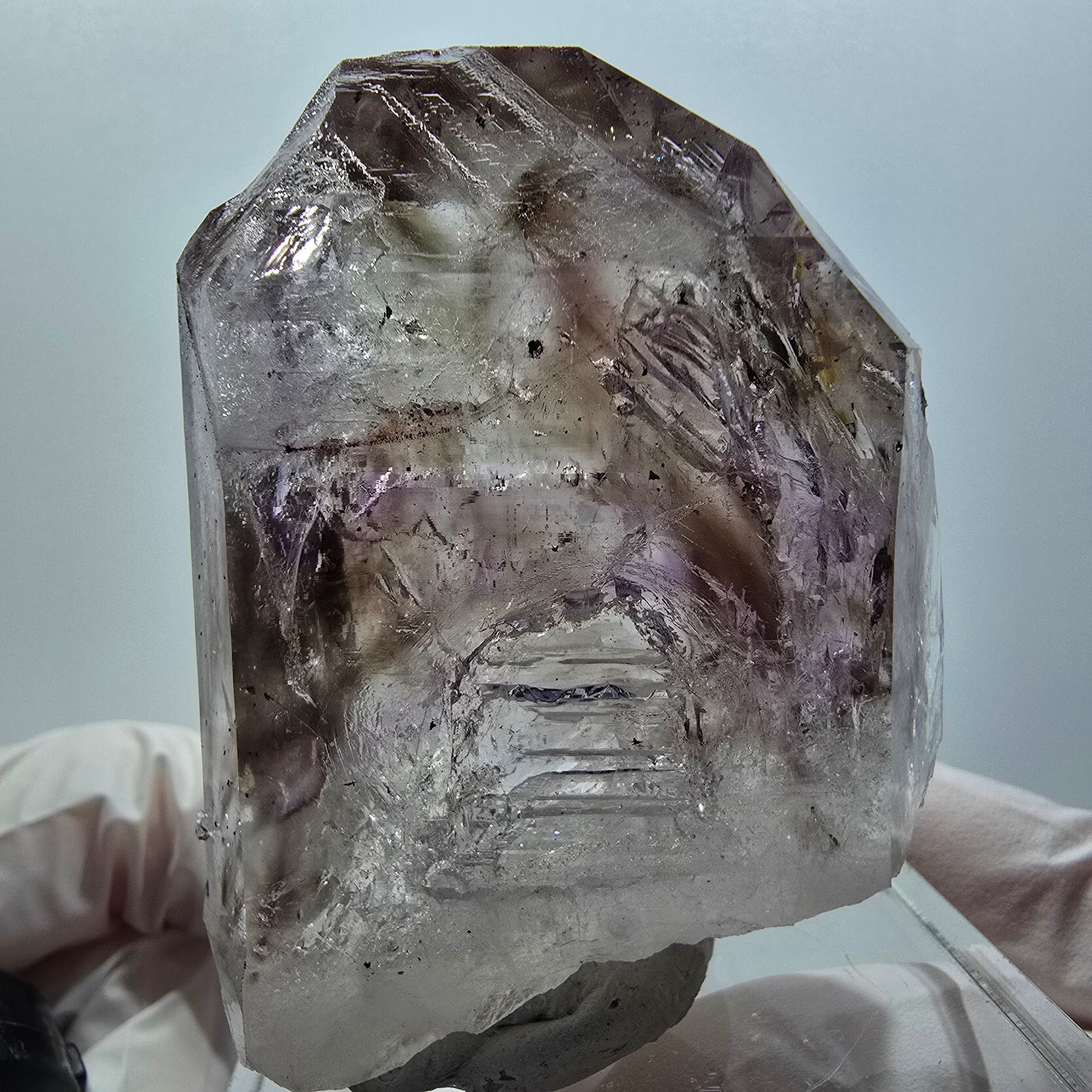 Enhydro Phantom Amethyst Skelett Zepter, 3x Blase Streep Mine, Gobo., Namibia 62*48*24mm