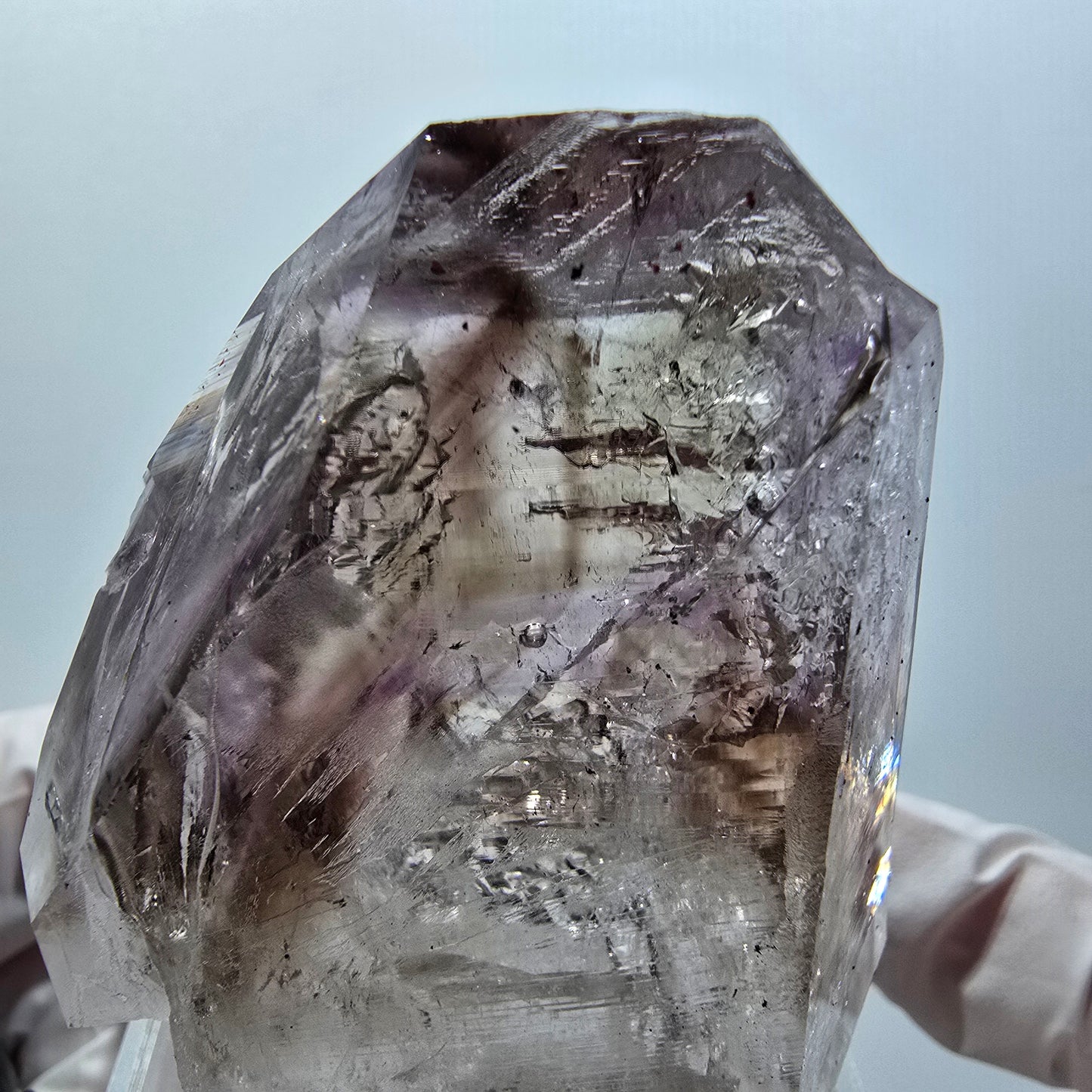 Enhydro Phantom Amethyst Skelett Zepter, 3x Blase Streep Mine, Gobo., Namibia 62*48*24mm