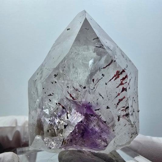 Große Harlekin Phantom Amethyst Spitze Streep Mine Goboboseb Namibia 59*44*40mm