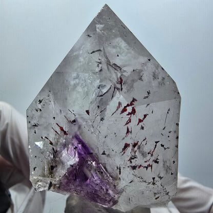 Große Harlekin Phantom Amethyst Spitze Streep Mine Goboboseb Namibia 59*44*40mm