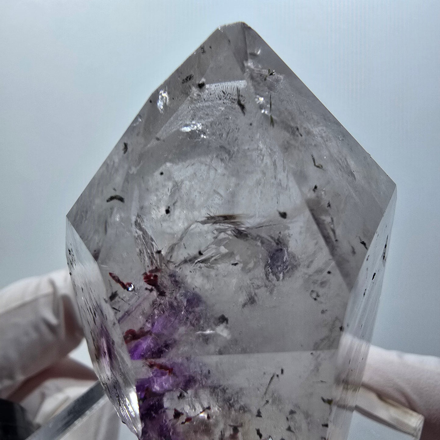 Große Harlekin Phantom Amethyst Spitze Streep Mine Goboboseb Namibia 59*44*40mm