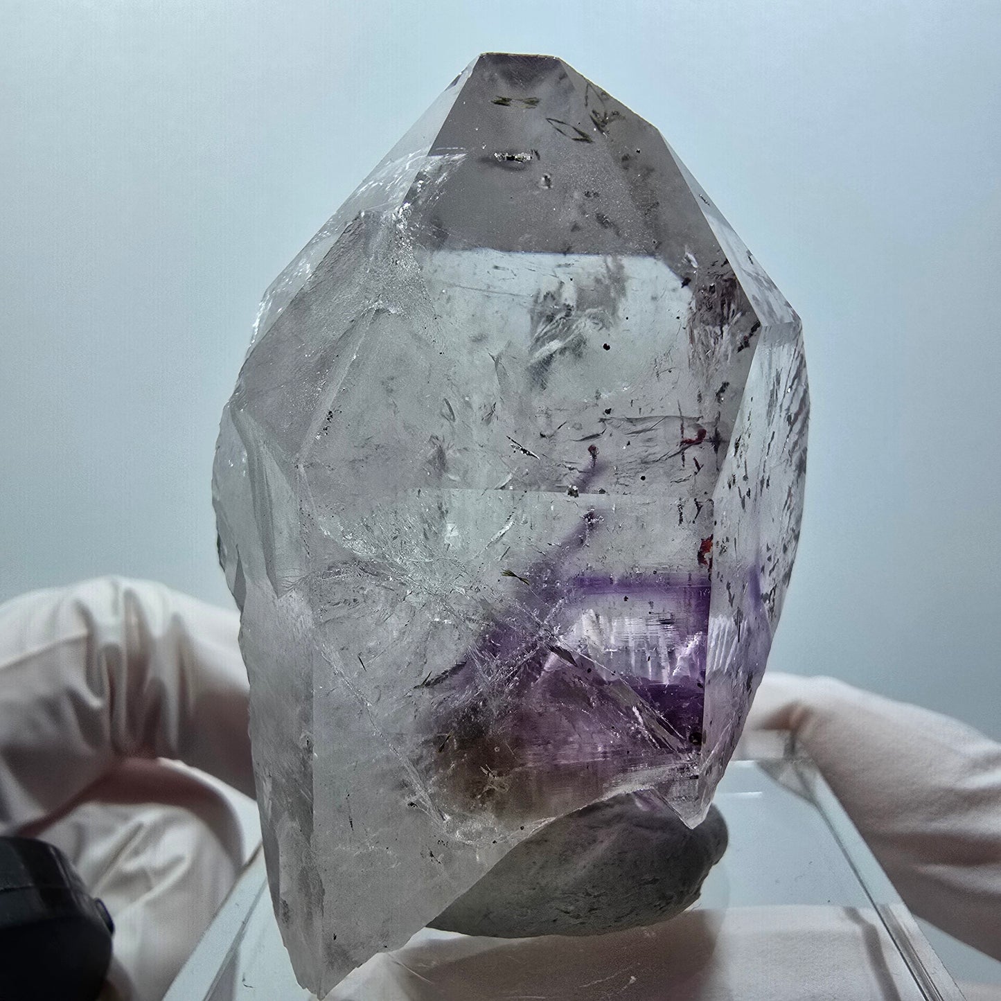 Große Harlekin Phantom Amethyst Spitze Streep Mine Goboboseb Namibia 59*44*40mm