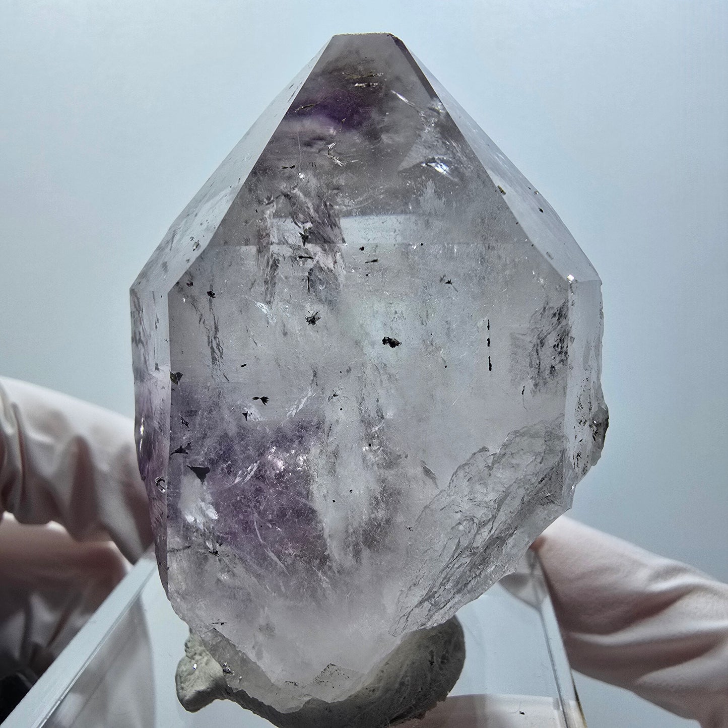 Große Harlekin Phantom Amethyst Spitze Streep Mine Goboboseb Namibia 59*44*40mm