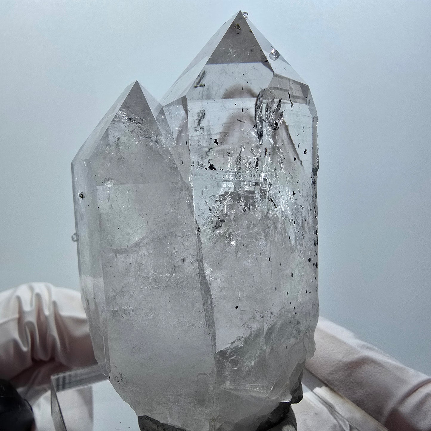 Enhydro Phantom Rauchquarz, Analcim, große Blase Streep Mine Gobo. Namibia 70*41*30mm