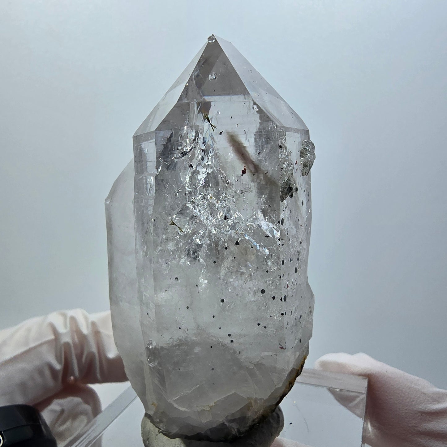 Enhydro Phantom Rauchquarz, Analcim, große Blase Streep Mine Gobo. Namibia 70*41*30mm