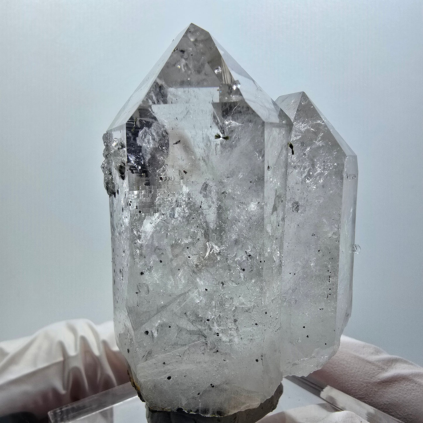 Enhydro Phantom Rauchquarz, Analcim, große Blase Streep Mine Gobo. Namibia 70*41*30mm