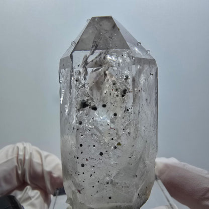 Enhydro Phantom Rauchquarz, Analcim, große Blase Streep Mine Gobo. Namibia 70*41*30mm