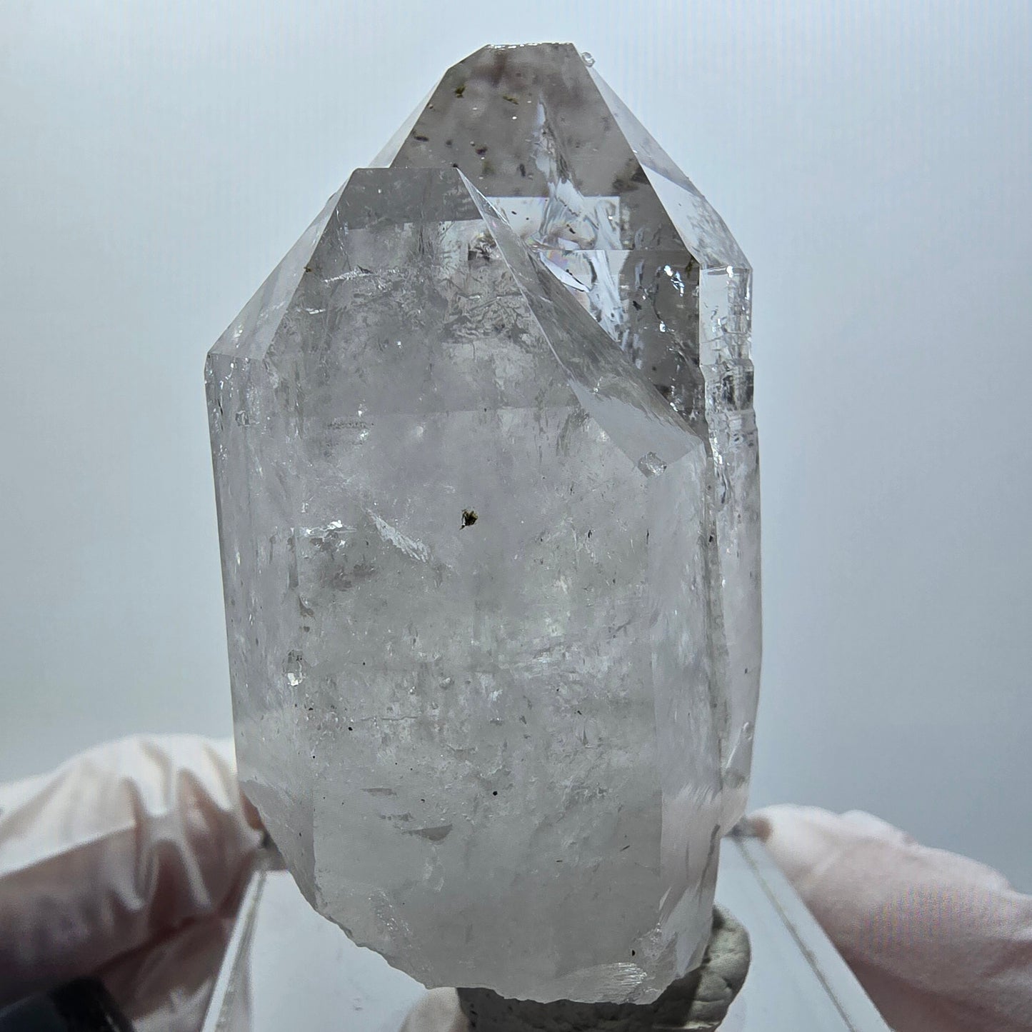 Enhydro Phantom Rauchquarz, Analcim, große Blase Streep Mine Gobo. Namibia 70*41*30mm