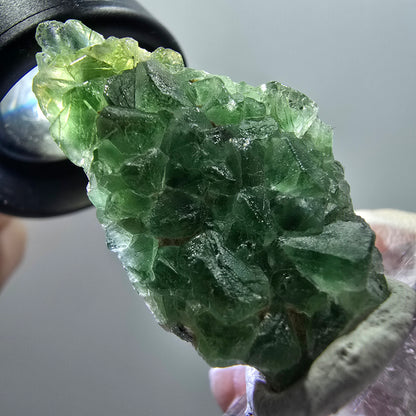 Phantom Fluorit, Schörl Turmalin, Muskovit Stufe Erongo, Namibia 36*21*10mm