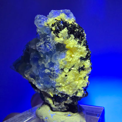Phantom Fluorit, Schörl Turmalin, Muskovit Stufe Erongo, Namibia 37*30*21mm