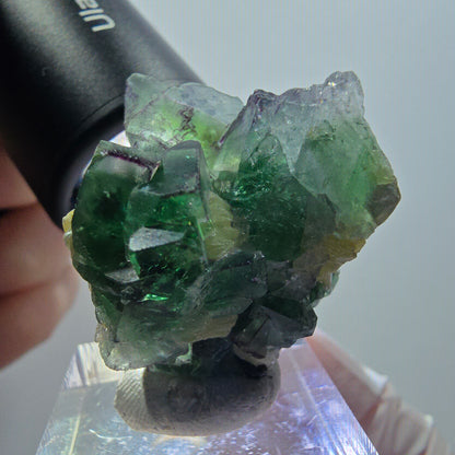 Phantom Fluorit, Schörl Turmalin, Muskovit Stufe Erongo, Namibia 35*28*27mm