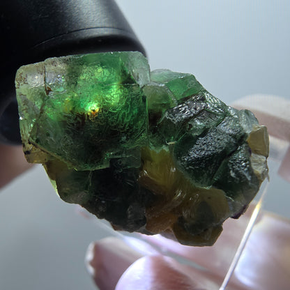 Phantom Fluorit, Schörl Turmalin, Muskovit Stufe Erongo, Namibia 36*30*20mm
