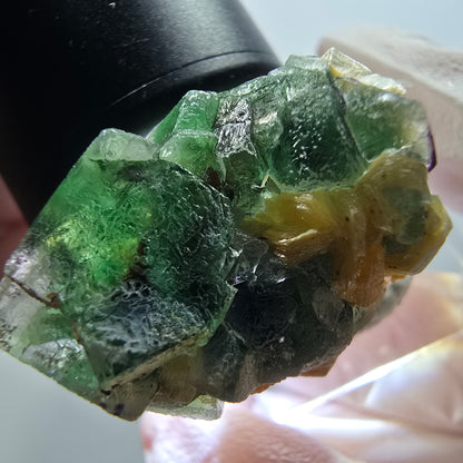 Phantom Fluorit, Schörl Turmalin, Muskovit Stufe Erongo, Namibia 36*30*20mm