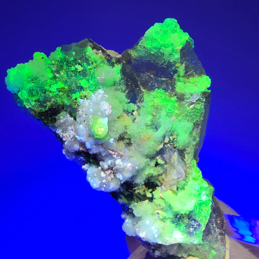 Phantom Fluorit, Schörl Turmalin, Muskovit, Hyalit Erongo, Namibia 46*32*21mm