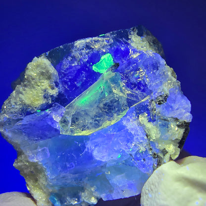 Phantom Fluorit, Schörl Turmalin, Muskovit, Hyalit Erongo, Namibia 38*30*28mm